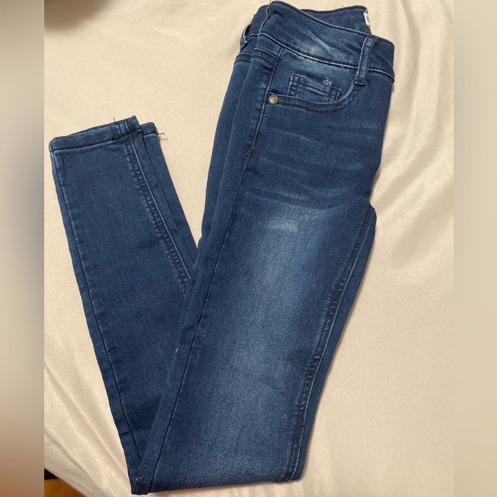 Girls Size 8 Dark Blue Skinny Jeans